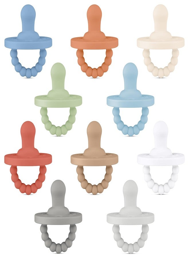 Ryan & Rose Cutie PAT Pacifier Teether 10 Pack Assorted Colors (Canyon (Boy), Flat) - Image 1